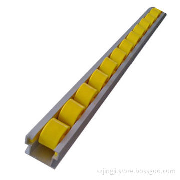 Iron Frame Roller Track ,40 mm Width and Yellow PP Wheels
